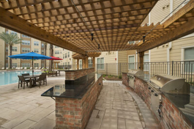 Outdoor grilling area