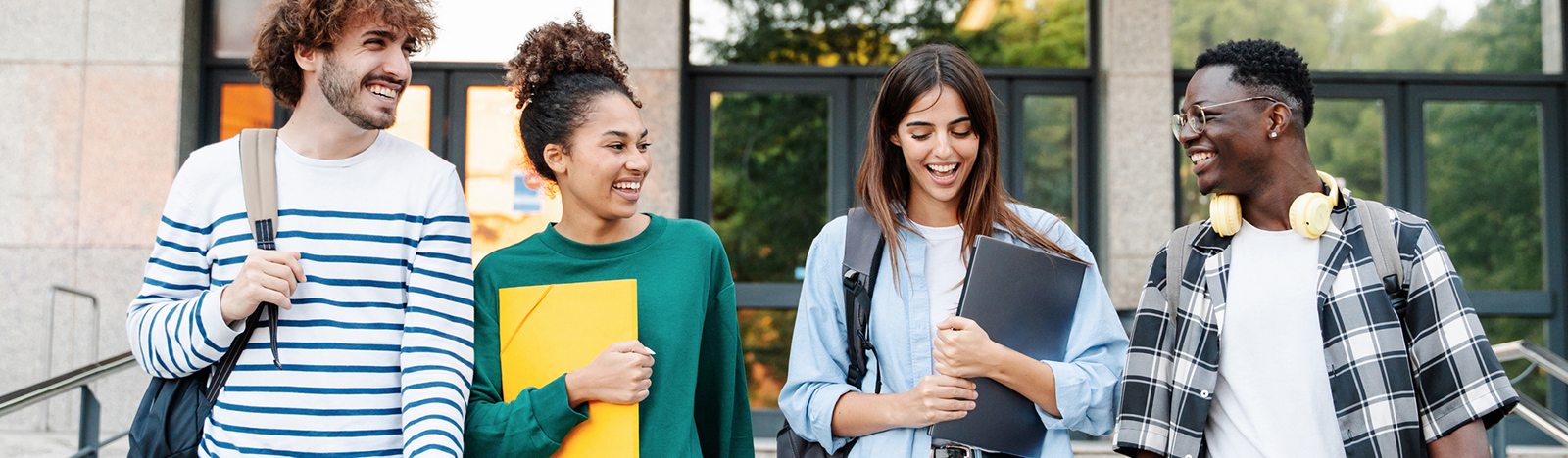 Diverse group of college students